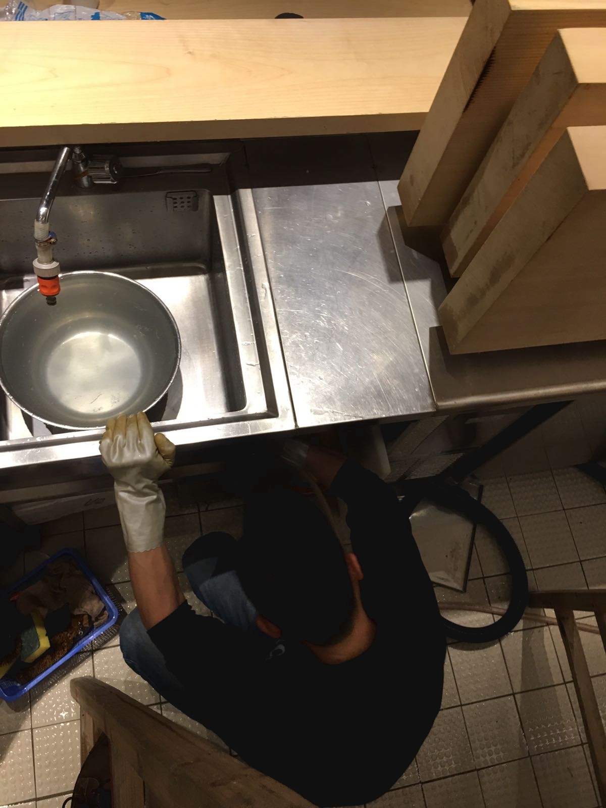 Grease trap cleaning, building cleaning